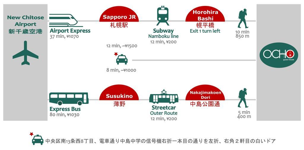 Ocho Guest House Sapporo Luaran gambar